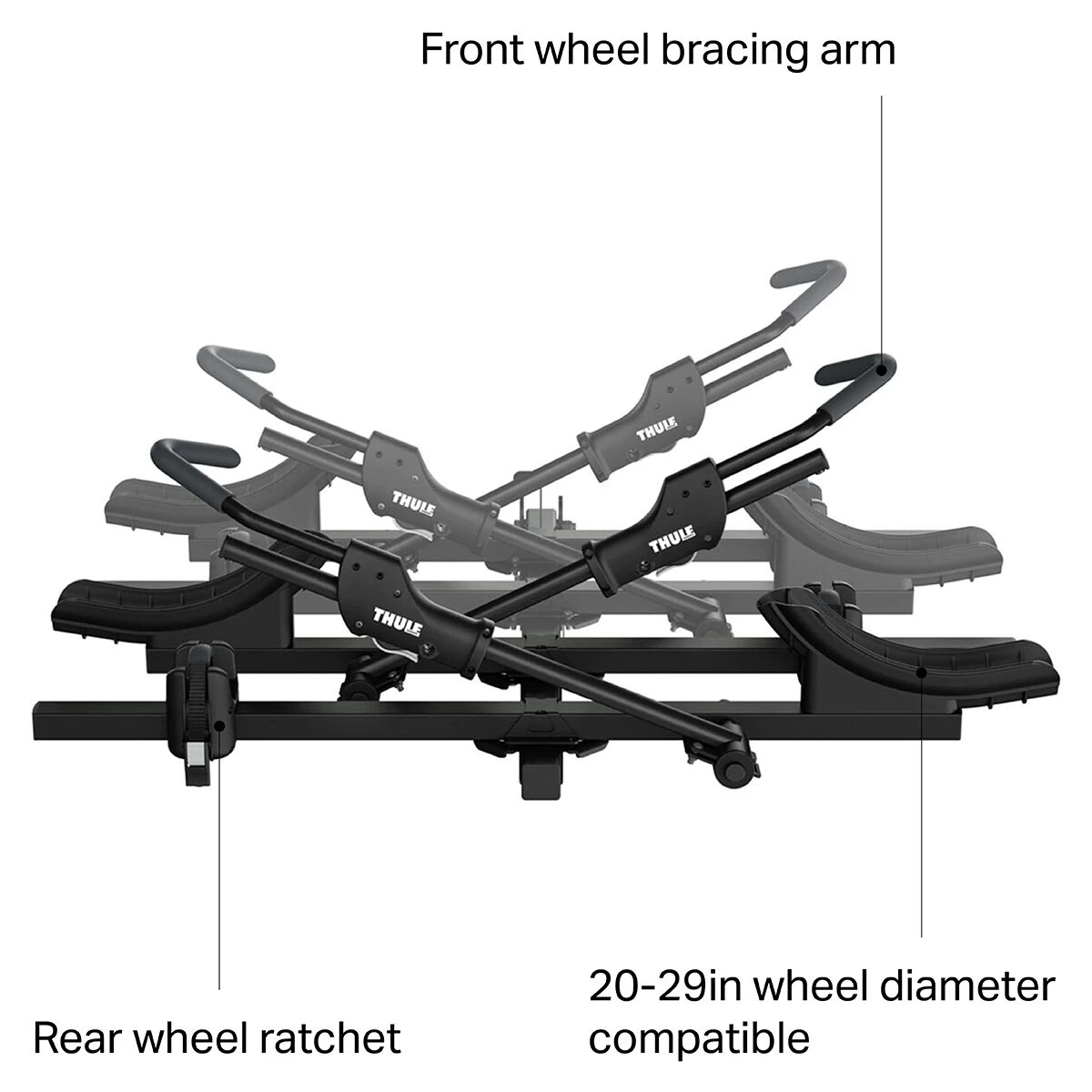 Thule T2 Classic - 2-Bike Hitch Rack Add-On 6 Thule T2 Classic - 2-Bike Hitch Rack Add-On - Image 4